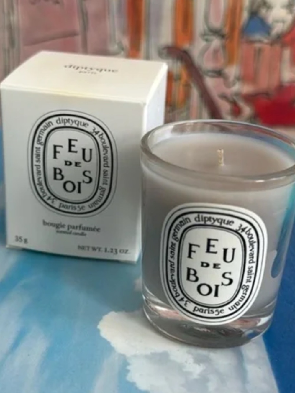 Diptyque Paris Feu de Bois (Wood Fire) Bougie Parfumee Candle 70g
